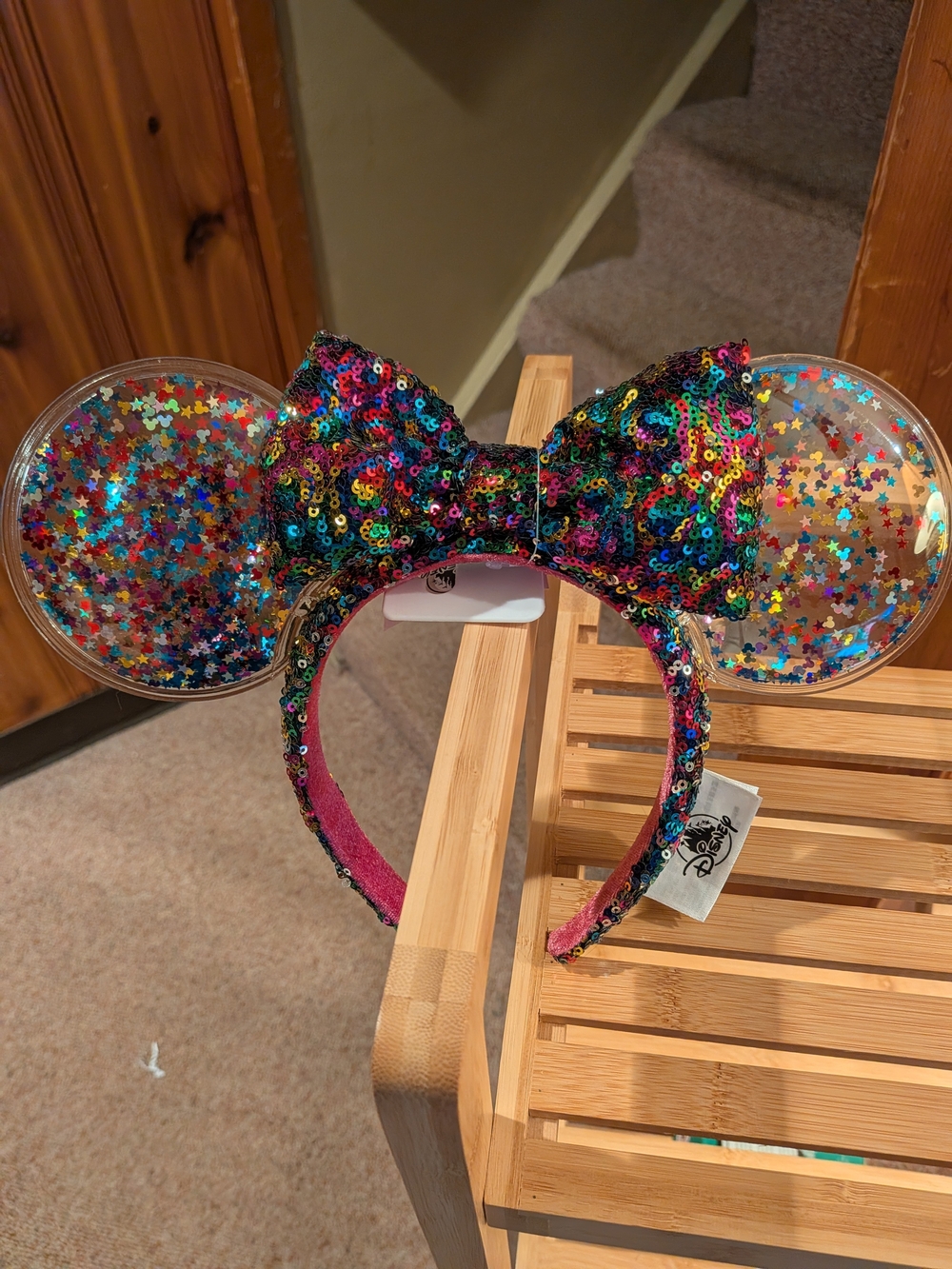 Disney Rainbow Sequin Minnie Ears Headband - Picture 2 of 4